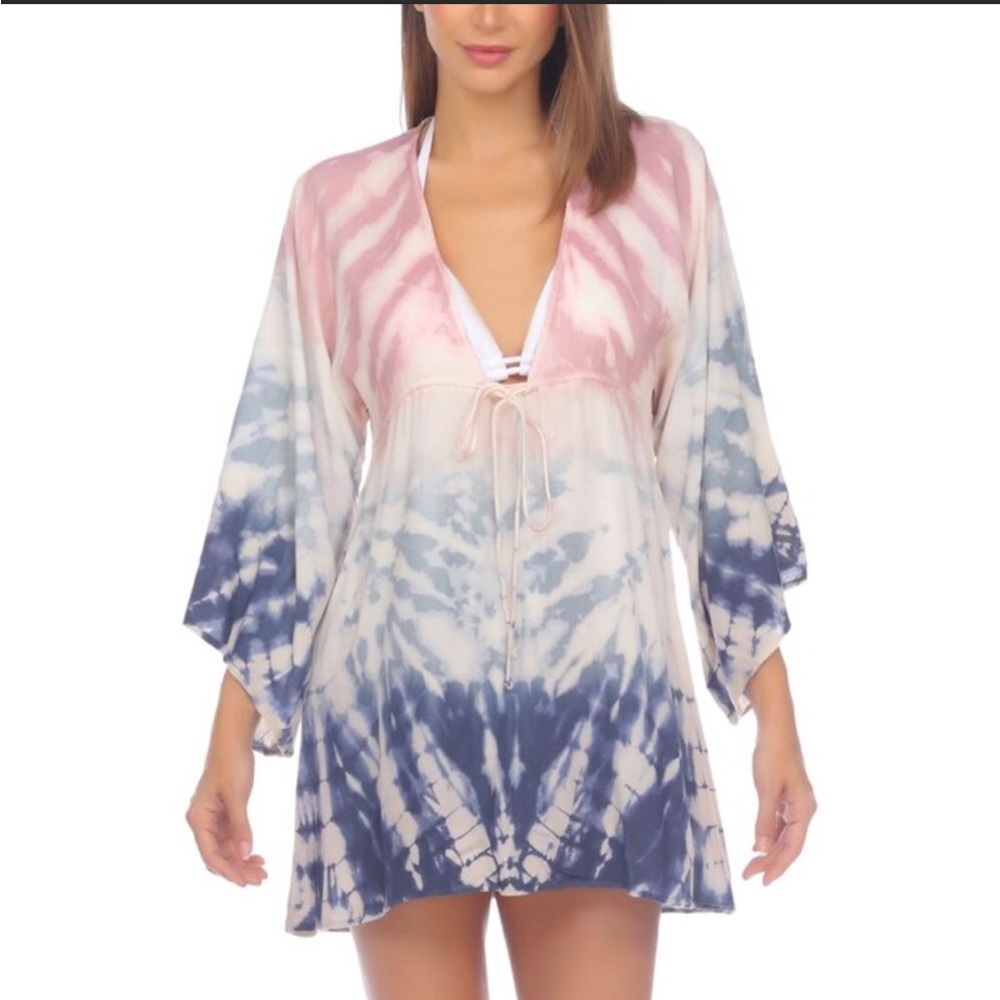 NWT Raviya Swimsuit Coverup frm Macy’s Boho Tie Dyed Plus Size